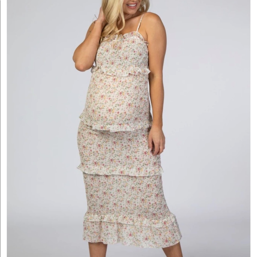 PinkBlush Maternity Midi Dress